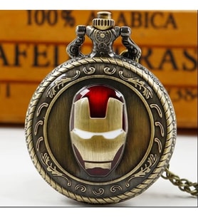 Kişiye Özel Marvel İron Man Quartz Steampunk Vintage Köstekli Saat