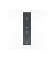 Hyperion Dolap 3 Raflı 6 Çekmeceli 4 Kapaklı 60x44x243 Antrasit-Antrasit
