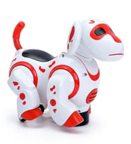 Müzikli Pilli ve Işıklı Robot Kırmızı Renkli Köpek - Mavi Su Dünyası