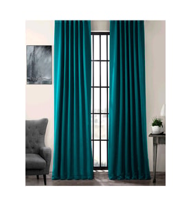 Evdepo Home Hazır Karartma Blackout Pilesiz Fon Perde Petrol 50 x 250