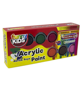 Funny Kids Akrilik Boya 12 Renk x 25 ml Set 