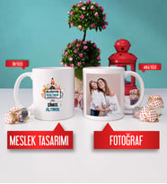 Bilgisayar Öğretmenine Hediye Bilgisayar Öğretmeni Kupa Bardak Fotoğraflı