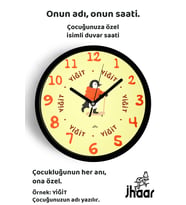 İsme Özel Gözlüklü Kaykaylı Penguen Çocuk Odası Duvar Saati Orta Boy 30 cm Siyah Camlı Sessiz