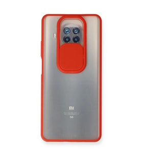 Xiaomi Mi 10t Lite Kılıf Palm Buzlu Kamera Sürgülü Silikon - Kırmızı