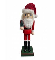 Fındıkkıran Askeri Noel Baba Figürü Ahşap Yılbaşı Süsü