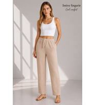 Intive Cool Comfort Müslin/Waffle Kumaş İç Göstermez Pamuklu Nefes Alabilir Rahat Yazlık Pantolon