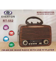 Everton Rt-552  Bluetooth Fm-Usb-Tf-Aux Şarjlı Nostaljik Radyo