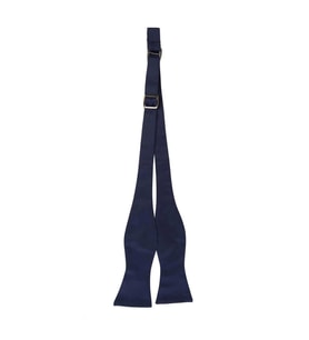 Lacivert Bağlamalı Model Saten Papyon - BP-28 (Renksiz)
