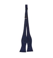 Lacivert Bağlamalı Model Saten Papyon - BP-28 (Renksiz)