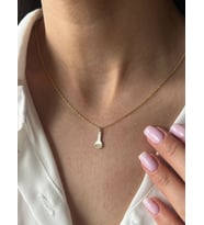 Kişiye Özel 925 Ayar Gümüş Deney Tüpü Tasarım Kolye (Gold)