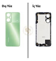 Infinix Hot 20 5G Yeşil Uyumlu Arka Kapak Arka Cam Batarya Pil Kapağı Lazer Kesim Back Cover