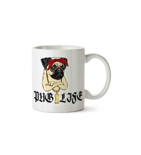 Pug Life Bread Puppy Toy Dog Portable Porselen Kupa Bardak