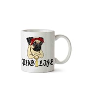 Pug Life Bread Puppy Toy Dog Portable Porselen Kupa Bardak