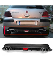 Peugeot 307 Siyah Difüzör Difizör Yuvarlak Egzoz Görünüm Kulaklı Tip