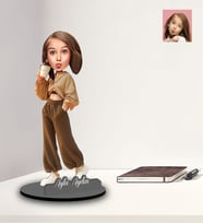 Kişiye Özel Çocuk Tasarımlı İki Katmanlı Ahşap Biblo Model-5