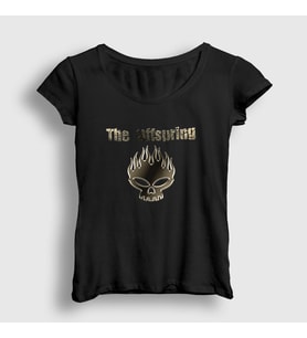 Presmono Kadın Siyah Logo V3 The Offspring T-Shirt 177697tt