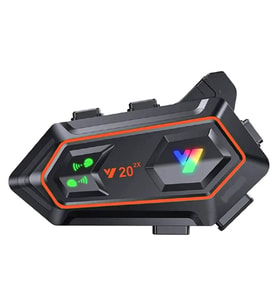 Y20 2x 1000m Telsiz Mesafeli 2 Kişi Bağlantılı Bluetooth Kask Kulaklık Fenerli İntercom