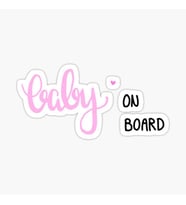 Uyarı Arabada Bebek Var Sticker oto Etiket 18cm MD21