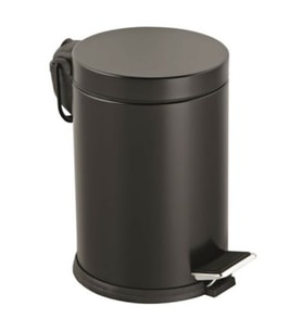 3LT SİYAH PEDALLI METAL ÇÖP KOVASI (5680)
