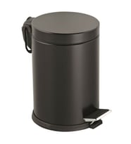 3LT SİYAH PEDALLI METAL ÇÖP KOVASI (5680)