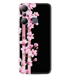 Infınix Hot 20i Kılıf Resimli Desenli Baskılı Silikon Pink Flowers 3 1393