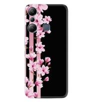 Infınix Hot 20i Kılıf Resimli Desenli Baskılı Silikon Pink Flowers 3 1393