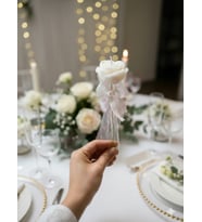 Mumelia Candles Zarif Gül - Doğal Soya Hediyelik Mum - 15 Adet
