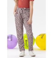 Breeze Kız Çocuk Tayt Pantolon Fiyonklu Çiçekli 1.5-5 Yaş, Ekru
