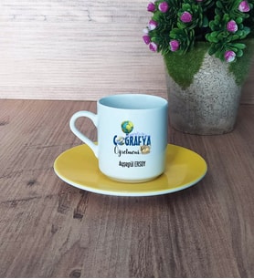 Coğrafya Öğretmeni Türk Kahvesi Fincanı Sarı Öğretmenler Günü Hediyesi
