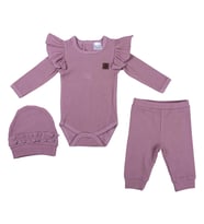 AD23454 Kız Bebek Takım 3-6/6-9/9-12/18-24 AY (Pudra)