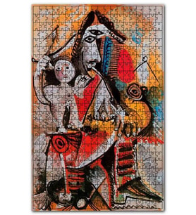 Cakapuzzle Musketeer and Amor, 1969 by Pablo Picasso Puzzle Yapboz MDF (Ahşap) (120 Parça)