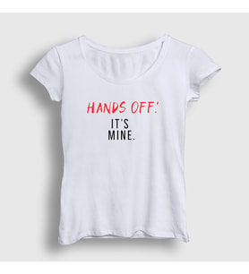 Presmono Kadın Beyaz Hands Off It's Mine T-Shirt 433528tt