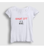 Presmono Kadın Beyaz Hands Off It's Mine T-Shirt 433528tt