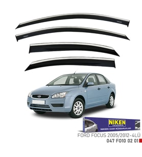 FORD FOCUS 2005-2012 KROMLU CAM RÜZGARLIĞI  4'lü Set Niken Marka