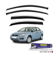 FORD FOCUS 2005-2012 KROMLU CAM RÜZGARLIĞI  4'lü Set Niken Marka