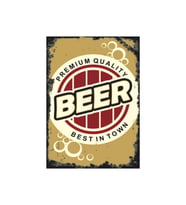 Beer Retro Ahşap Tablo - Premium Kalite Bira Temalı Vintage Poster