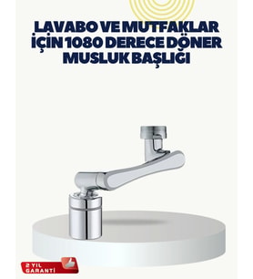 Çok Yönlü Dönebilen Musluk Başlığı 2 Fonksiyonlu Su Akışı