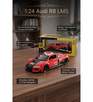 1:24 Audi R8 LMS Kırmızı Metal Diecast Model Araba Lisanslı