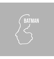 Batman Harita Araba Sticker siyah 14x17 CM (Beyaz)