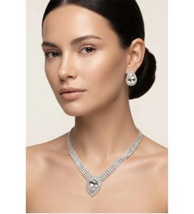 DAMLA ZİRKON TAŞLI ABİYE KOLYE KÜPE SET