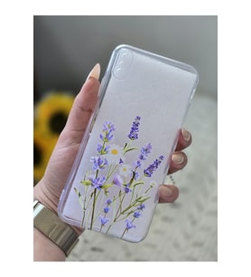 Iphone XS MAX Uyumlu Çiçek Tasarımlı Şeffaf Telefon Kılıfı