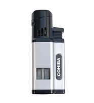Cohiba 3 Torch Pürmüz Delicili Gümüş Siyah Metal Puro Çakmağı