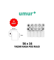 UMUR Yazar Kasa Pos Rulosu 56mm x 16mt - 10 Adet