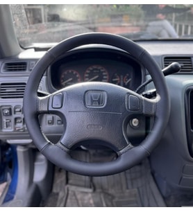 DİKİŞLİ DİREKSİYON KILIFI SİYAH / NOKTALI DERİ SİYAH DİKİŞLİ HONDA CR-V / CİVİC LS İÇİN