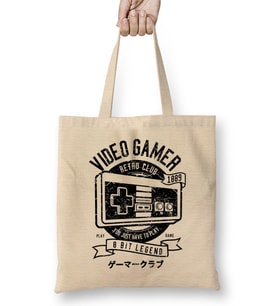 Video Gamer 8 Bit Bez Çanta Uzun Saplı