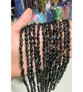 Gold Obsidyen Taşı Amorf Kesim 6x8mm Doğal Taş Dizi