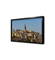 Galata Kulesi Çerçeveli Cam Tablo