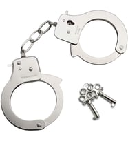 Parti Aksesuar Anahtarlı Oyuncak Metal Kelepçe Polis Kelepçesi (Renksiz)