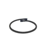 JTSS26BLK1720 PASLANMAZ ÇELİK BİLEZİK HAKİKİ DERİ KAPLAMA GARANTİLİ JANTİ BİLEKLİK