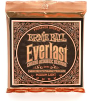 Ernie Ball Everlast Orta Hafif Kaplamalı Fosfor Bronz Akustik Gitar Telleri, Ölçü 12-54